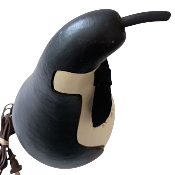 Meadowbrooke Gourd Penquin Lamp Light Handcrafted Carved Holiday Winter Vintage - Picture 4 of 16